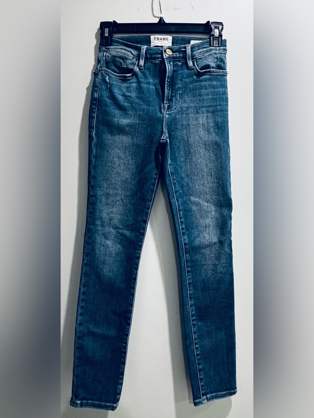 Frame Denim Women's Skinny Jeans in Dark Blue Wash